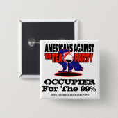 AATTP #OCCUPY VIERKANTE BUTTON 5,1 CM (Voorkant /achterkant)