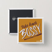 AAUW-Button Vierkante Button 5,1 Cm (Voorkant /achterkant)