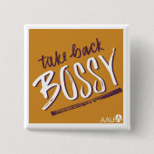 AAUW-Button Vierkante Button 5,1 Cm (Voorkant)