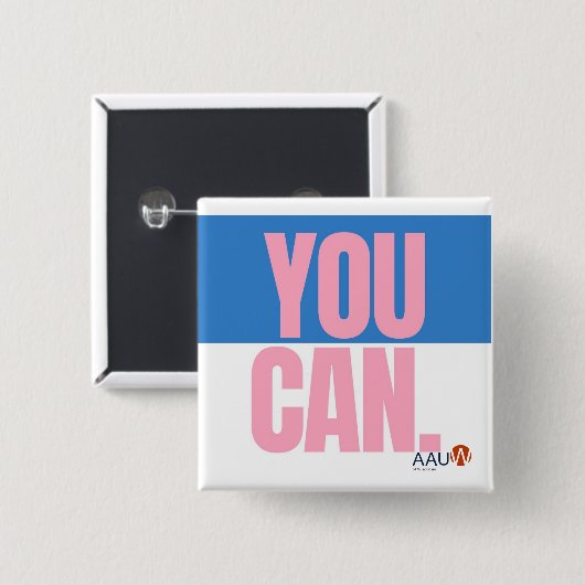 AAUW-Button Vierkante Button 5,1 Cm
