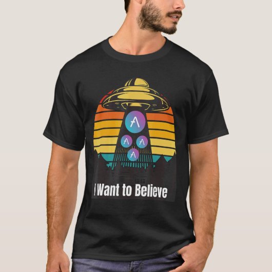 Aave Ufo Encounter Sunset Blockchain Eth Cry T-shirt (Voorkant)