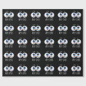 Aay Eye Funny AI Pun Donkere BG Cadeaupapier (Vlak)