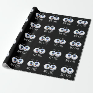 Aay Eye Funny AI Pun Donkere BG Cadeaupapier