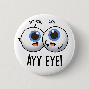 Aay Eye Funny AI Pun Ronde Button 5,7 Cm