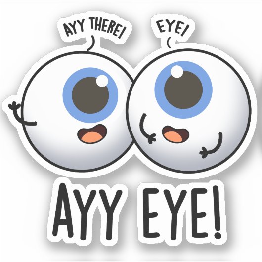 Aay Eye Funny AI Pun Sticker (Voorkant)