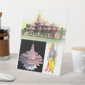 Aayodhya originele Lord Rama tempel uitzicht Reclamebord Met Voetstuk (Insitu)
