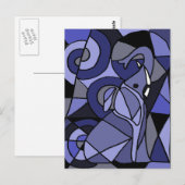AB- Abstracte art Elephant Briefkaart (Voorkant / Achterkant)