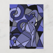 AB- Abstracte art Elephant Briefkaart (Voorkant)