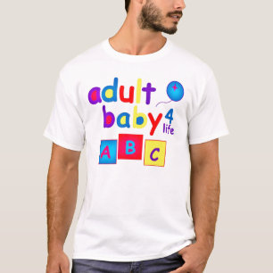 AB/Adult-Baby voor levensecht, helder ontwerp T-shirt