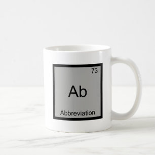 Ab - Afkorting Grappig Chemie Elementsymbool Koffiemok