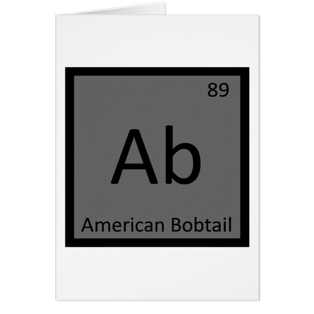 Ab - Amerikaanse Bobtail Scheikunde Periodiek Syst (Voorkant)