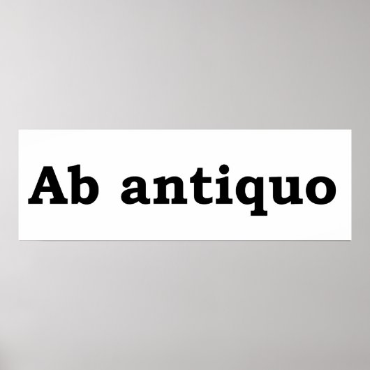 Ab antiquo poster (Voorkant)