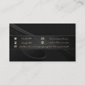 AB & BA Monogram [Gold+Fabric] Visitekaartje (Achterkant)