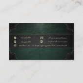 AB & BA Monogram [Goud + Leer] Visitekaartje (Achterkant)