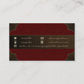 AB & BA Monogram [Goud + Leer] Visitekaartje (Achterkant)