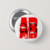 AB- bloedgroep Ronde Button (Voorkant /achterkant)