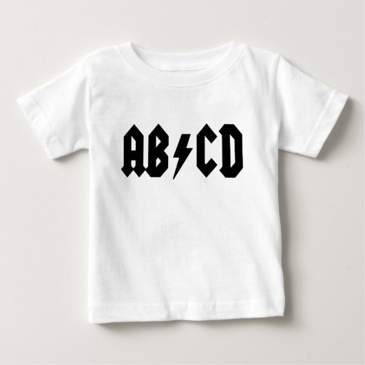 AB/CD Baby Shirt (Voorkant)