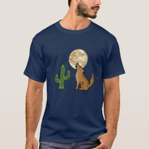 AB- Coyote Howling op het Shirt Moon