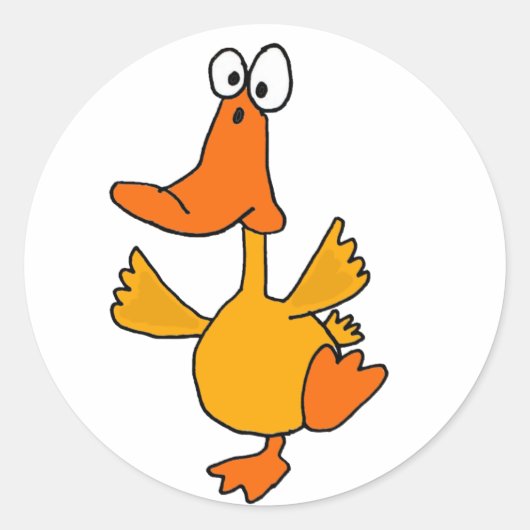 AB- Dancing Duck Cartoon Stickers (Voorkant)