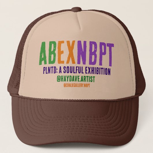 AB/EX NBPT Trucker Hat — PLNTD Edition Trucker Pet (Voorkant)