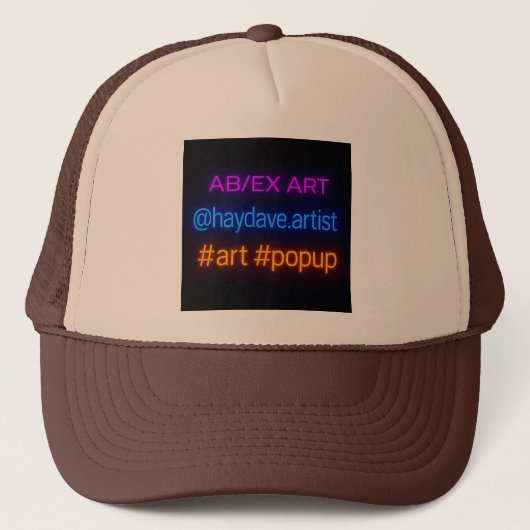 AB/EX Pop-Up Trucker Hat Pet (Voorkant)