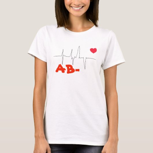 AB- Funky Bloedtype Hartslag Top (Voorkant)