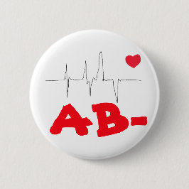 AB- Funky Blood Type Heart Rate Button
