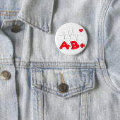 AB+ Funky Blood Type Heart Rate Button (In situ)