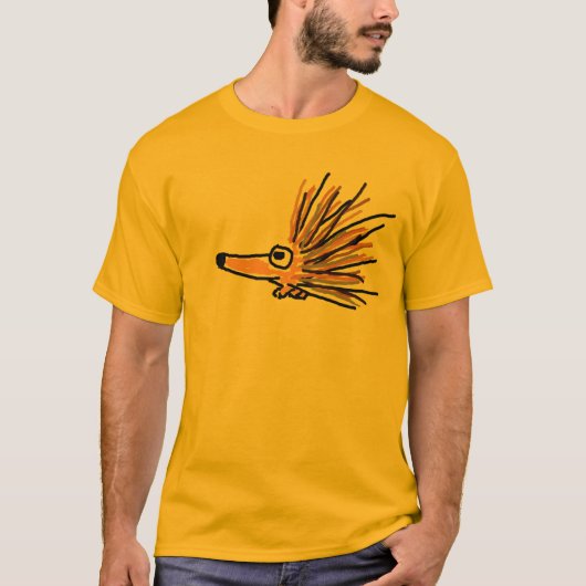 AB- Funky Porcupine Cartoon T-shirt (Voorkant)