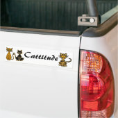AB- Funny Cats Cattitude Bumpersticker (Op Truck)