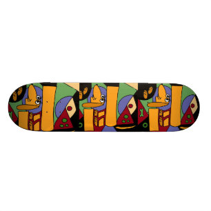 AB- Funny Dachshund Art Skateboard