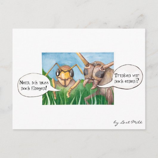 Ab in den Biergarten und ein Bier trinken, deutsch Briefkaart (Voorkant)