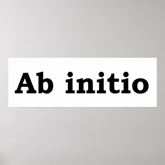 Ab initio poster (Voorkant)