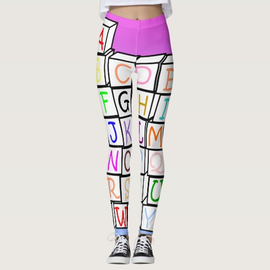 AB leggings/Alphabet Leggings/AB draag 2017 Leggings (Voorkant)