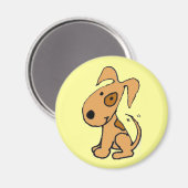 AB- Leuke kwispelende pup ontwerpmagneet Magneet (Voorkant / Achterkant)