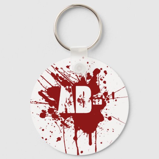 AB Negatief bloedtype donatie Vampire Zombie Sleutelhanger (Voorkant)