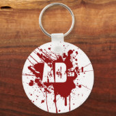 AB Negatief bloedtype donatie Vampire Zombie Sleutelhanger (Voorkant)