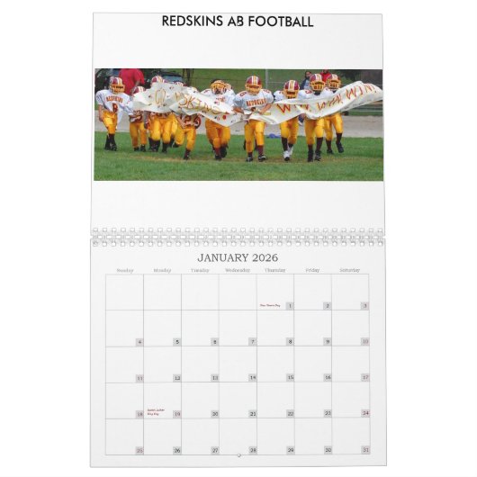 AB Redskins Football Kalender (Jan 2026)