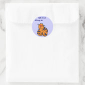 AB- Schattige Funny Cat Book Sticker (Tas)