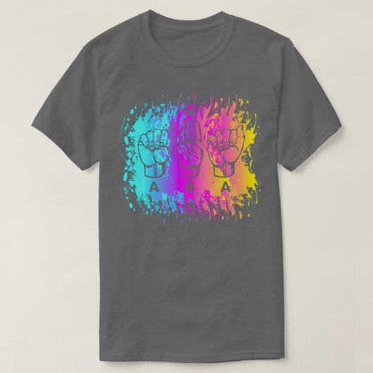 aba asl paint splatter t-shirt (Design voorkant)