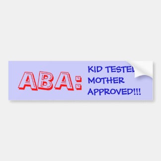 ABA BUMPERSTICKER