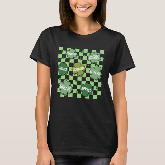 ABA Gedragsanalist St Patrick's Day Technician T-shirt (Voorkant)