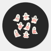 Aba Halloween Behavior Fall Applied Behavior Ysis Ronde Sticker (Voorkant)