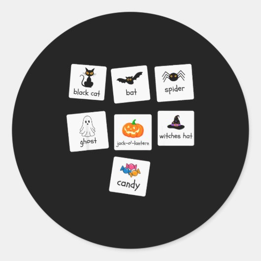 Aba Halloween Special Education Teacher Behavior Y Ronde Sticker (Voorkant)