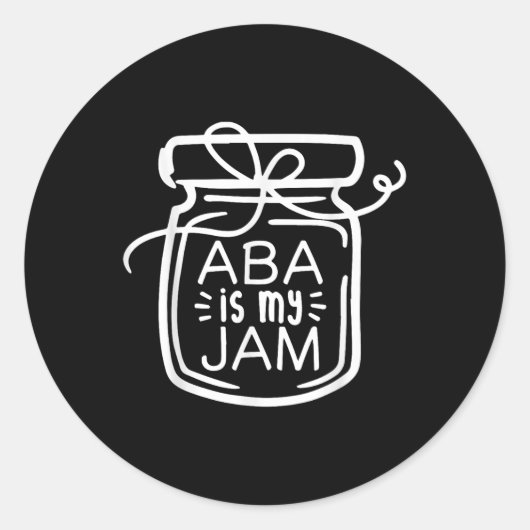 ABA is mijn JAM Autisme Bewustzijn Ronde Sticker (Voorkant)