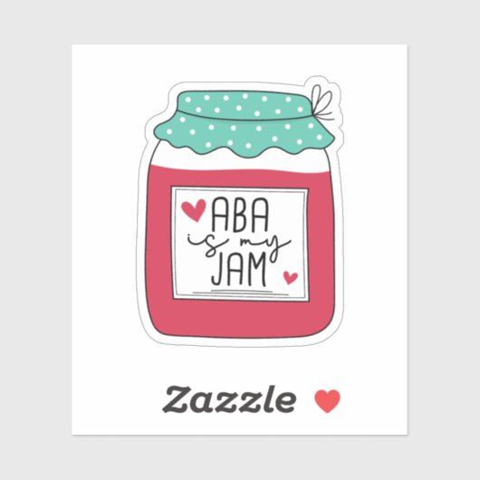 ABA is mijn Jam, Toegepaste Gedragsanalyse ABA-cad Sticker (Vel)