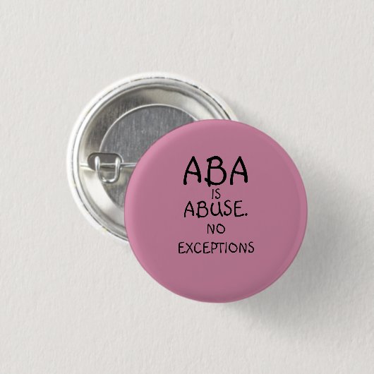ABA is misbruikButton Ronde Button 3,2 Cm (Voorkant /achterkant)