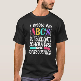 ABA-therapeut autisme speciaal onderwijs ABCs ante T-shirt