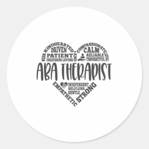 ABA therapeut, gedragsanalist Ronde Sticker