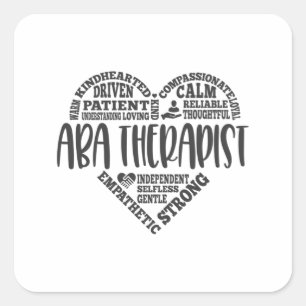 ABA therapeut, gedragsanalist Vierkante Sticker